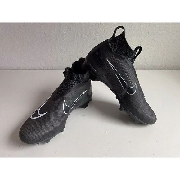 Men's  Sz 10.5 Nike Alpha Menace Elite 3 Black Football Cleats CT6648-010 NEW - Picture 4 of 13